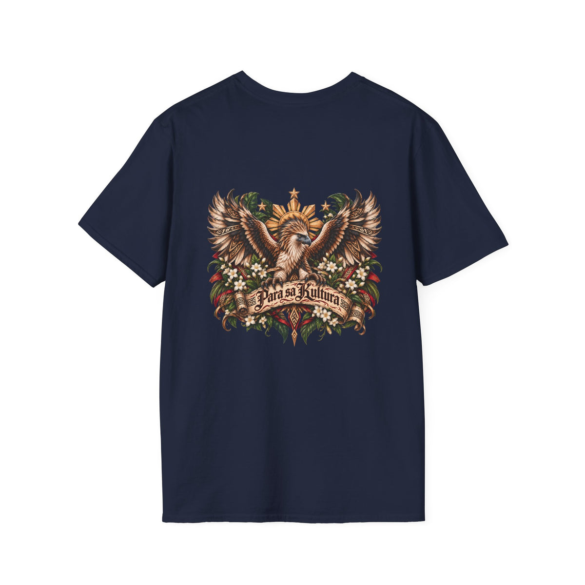Vintage Tropical Cottage T-Shirt — 'Para Sa Kultura' Eagle Back Design