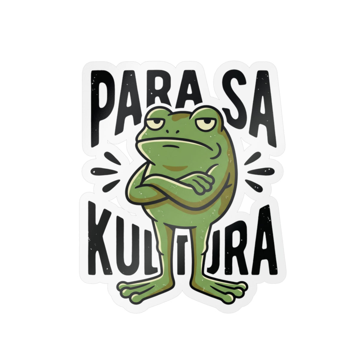 Frog 'Para Sa Kultura' Kiss-Cut Vinyl Sticker