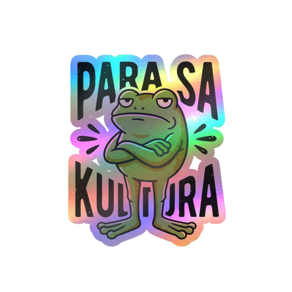 Frog 'Para Sa Kultura' Kiss-Cut Vinyl Sticker