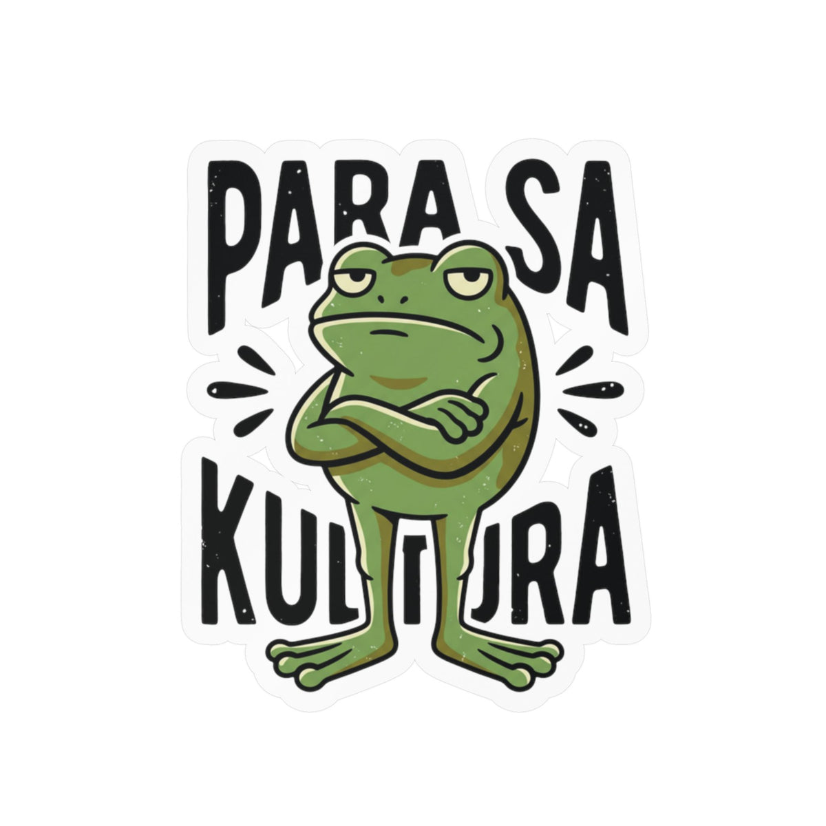 Frog 'Para Sa Kultura' Kiss-Cut Vinyl Sticker