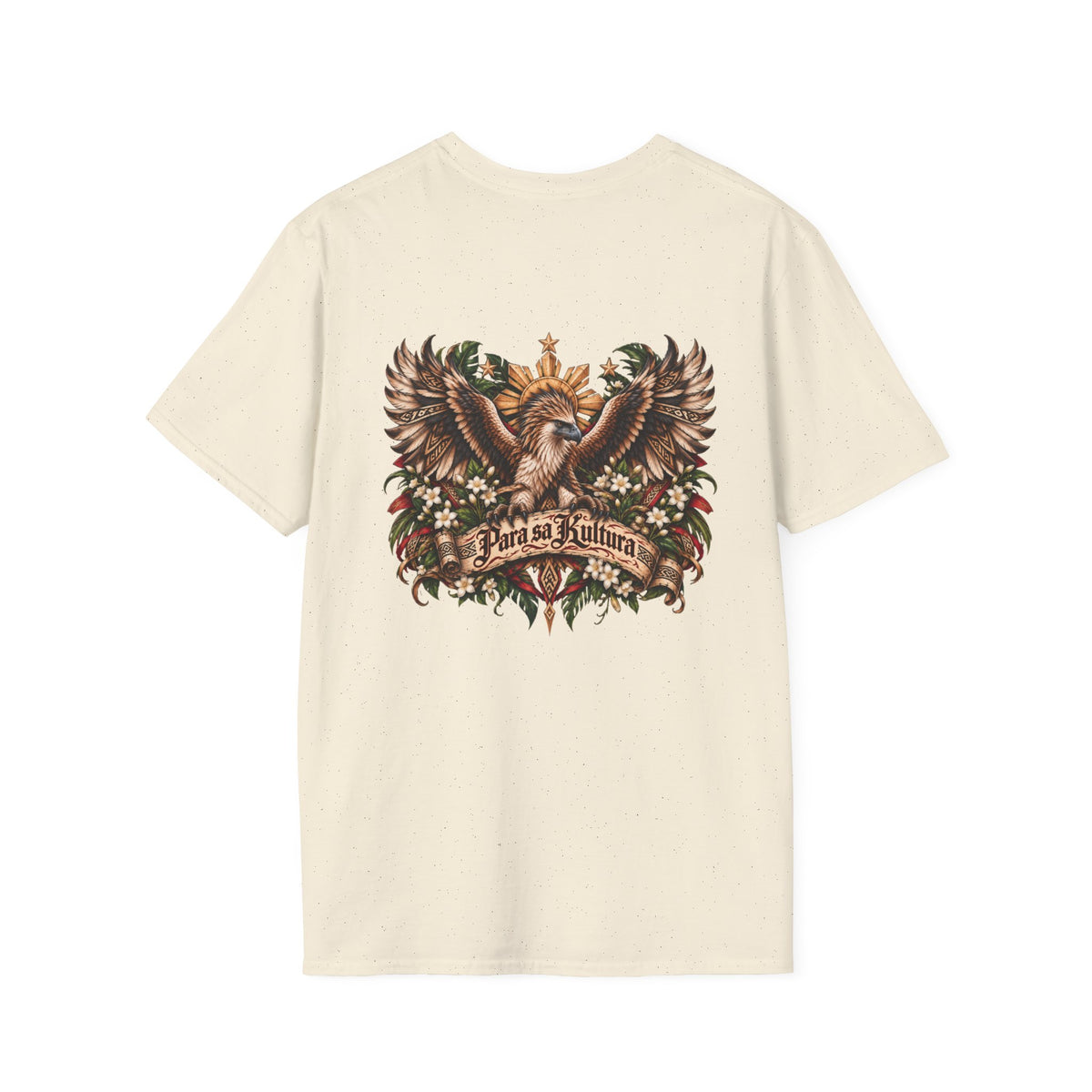 Vintage Tropical Cottage T-Shirt — 'Para Sa Kultura' Eagle Back Design