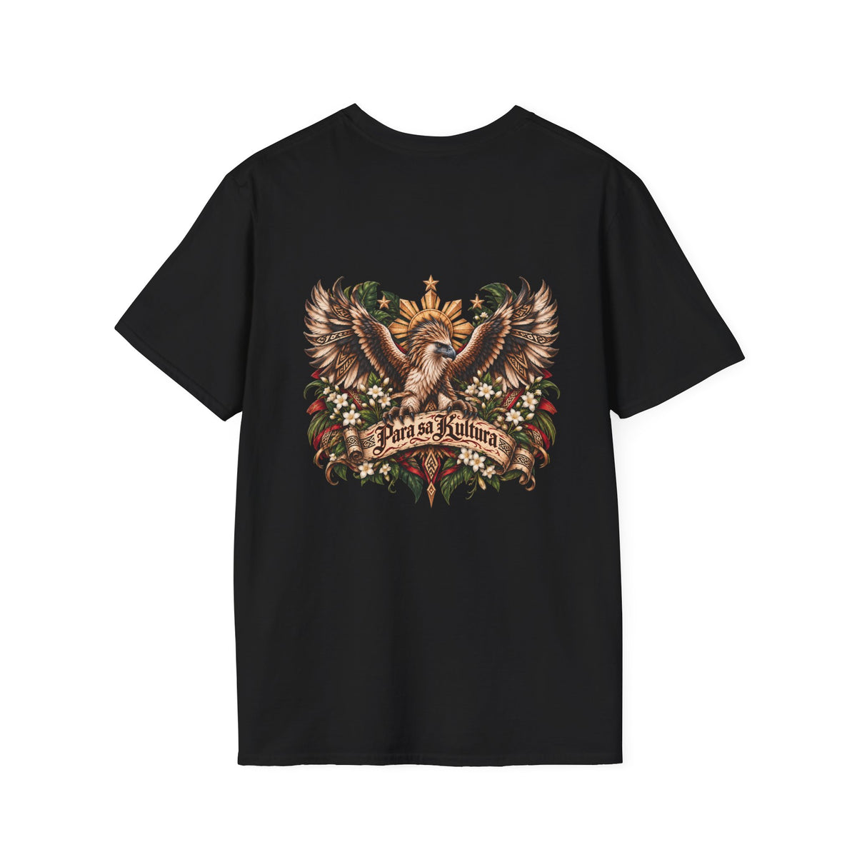 Vintage Tropical Cottage T-Shirt — 'Para Sa Kultura' Eagle Back Design