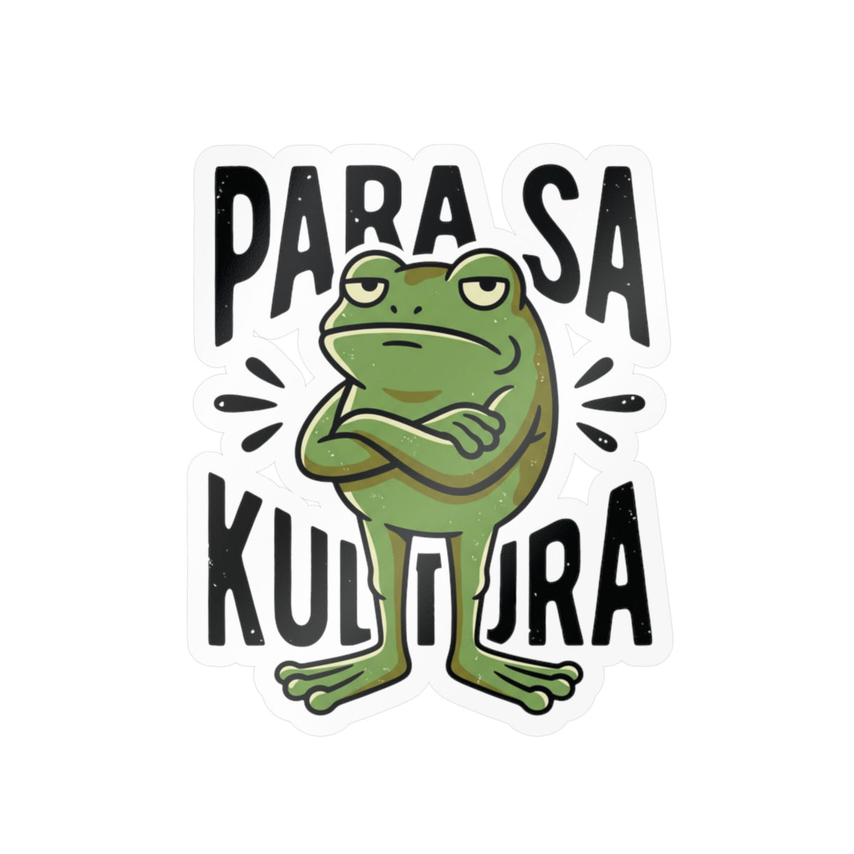 Frog 'Para Sa Kultura' Kiss-Cut Vinyl Sticker